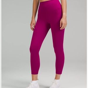 Lululemon Wunder Train HR Crop 23" Magenta Purple Sz 14 EUC